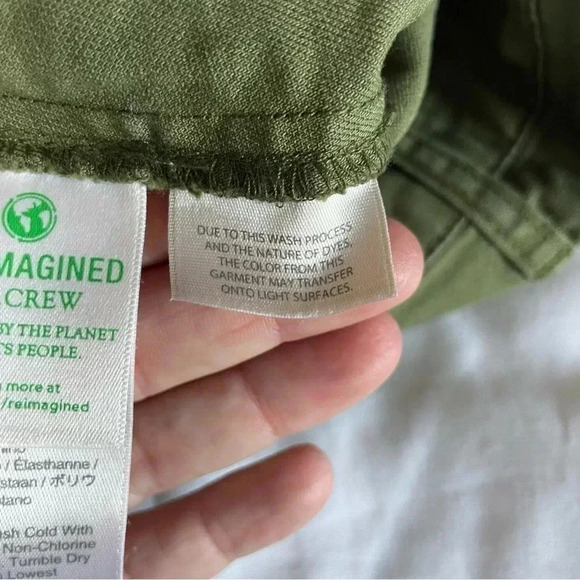 J.Crew Military Green Shirt Skirt Size 8 Pockets Y2K 90’s Casual Flat Front - Picture 5 of 8